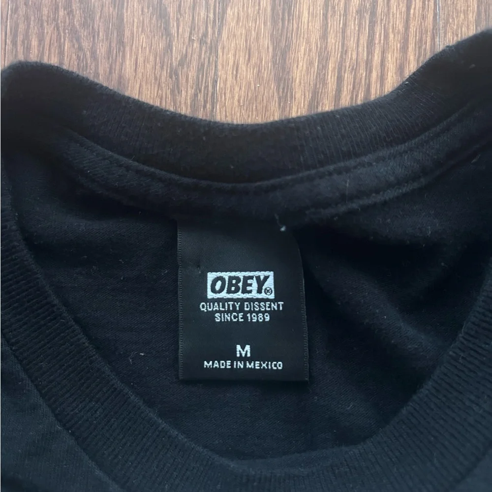 Obey Black and White Short Sleeve Tee - Picture 2 of 4